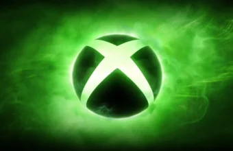 Logo Xbox vert lumineux sur fond d'énergie verte.