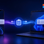 iPhone et Windows : Apple prépare le presse-papiers partagé Synchronisation presse-papiers entre iPhone Apple et ordinateur portable Windows.