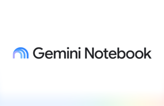 Logo Gemini Notebook avec trois arches bleues et violettes.