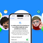 iCloud Private Relay : une faille peut exposer votre adresse IP iPhone affichant Relais privé iCloud avec Memoji et icônes d'applications.
